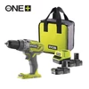 Ryobi 18 V ütvefúró-csavarozó, 2 x 2,0 Ah akku, RC18-120 töltő, karton | R18PD3-220S (5133003342)