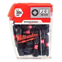 Milwaukee shockwave impact duty csavarozó bitek, PZ2 x 25 mm - 25 db | 4932430864