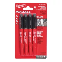 Milwaukee INKZALL™ jelölő filc, 0,6 mm hegyű, fekete - 4 darabos kiszerelés | 48223154