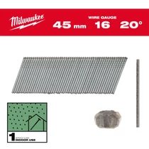 Milwaukee finish szegek, fejnélküli, 20°, 16G, 45 mm - 2.000 db | 4932492584