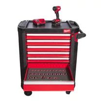 Milwaukee TOOLGUARD™ 78cm felszerelt piros szerszámkocsi, 7 fiókos, 246 részes | 4932493817