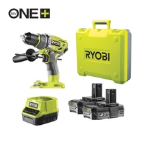 Ryobi 18 V szénkefe nélküli ütvefúró-csavarozó, 2 x 2,0 Ah akku, RC18-120 töltő, koffer (5133004295)