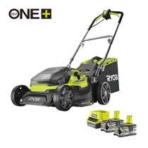 Ryobi 18 V One Plus™ hibrid fűnyíró 37 cm vágási szélességgel, 2 x 5,0 Ah akkumulátor, töltő | RY18LMH37A-250 (5133004583)