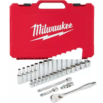 Milwaukee 3/8" Racsnis dugókulcs készlet - metrikus (32 részes) | 4932464945