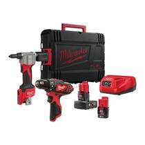 Milwaukee M12 POWERPACK készlet | M12 BPP2L-422X (4933481028)