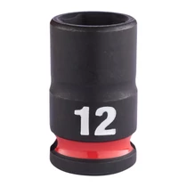 Milwaukee 3/8" gépi dugókulcs 6 lapú, rövid, 12 mm | 4932480269