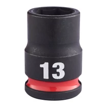 Milwaukee 3/8" gépi dugókulcs 6 lapú, rövid, 13 mm | 4932480270