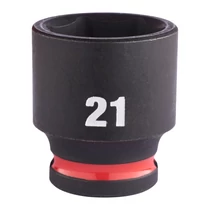 Milwaukee 3/8" gépi dugókulcs 6 lapú, rövid, 21 mm | 4932480278