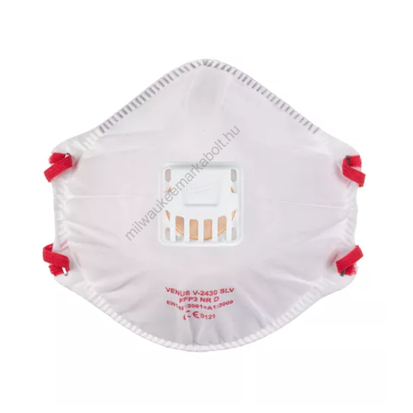 Milwaukee FFP3 szelepes légzésvédő maszk, csésze alakú, 10 db/doboz | 4932471906