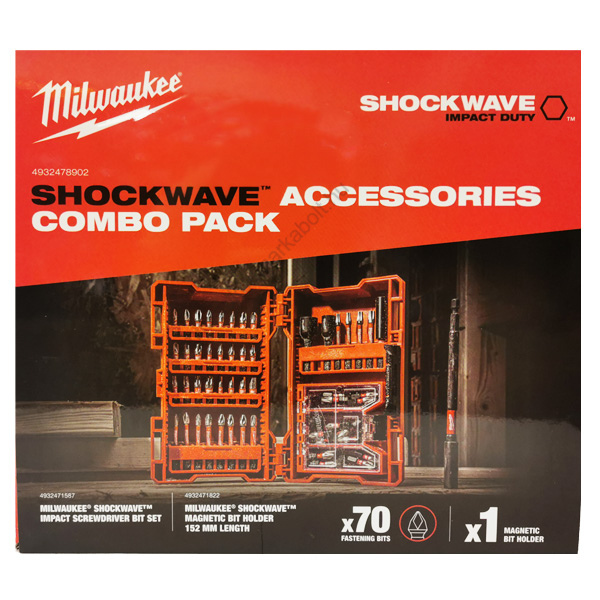 Milwaukee Shockwave XL box (PZ) bitkészlet és 152 mm mágneses bittartó