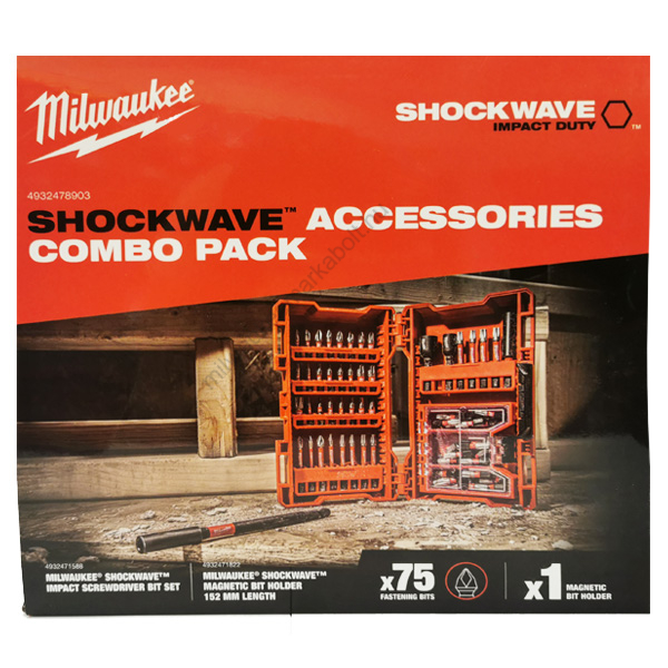 Milwaukee Shockwave XL box (TX) bitkészlet és 152 mm mágneses bittartó
