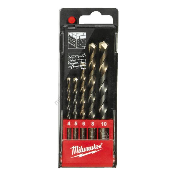 Milwaukee betonfúró készlet / 4, 5, 6, 8, 10 mm / ( 5 darabos) műanyag dobozban | 4932480157