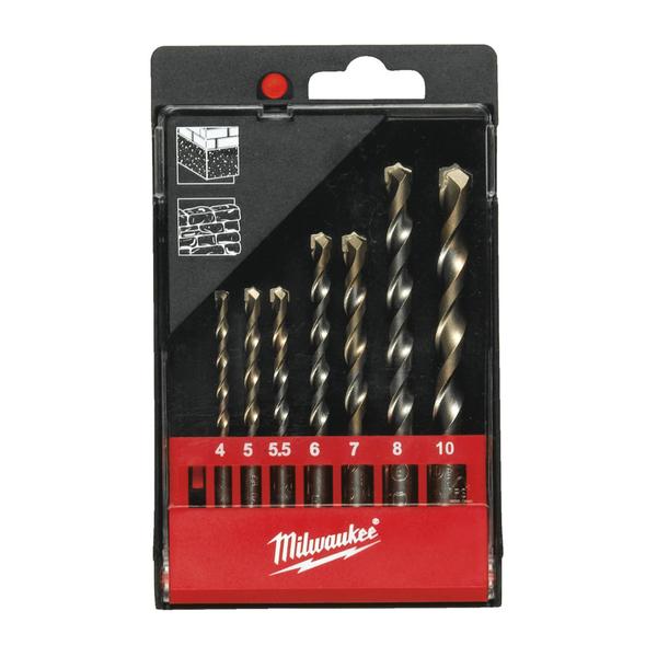 Milwaukee betonfúró készlet /3, 4, 5, 6, 7, 8, 9, 10 mm/ ( 8 darabos) műanyag dobozban | 4932480158