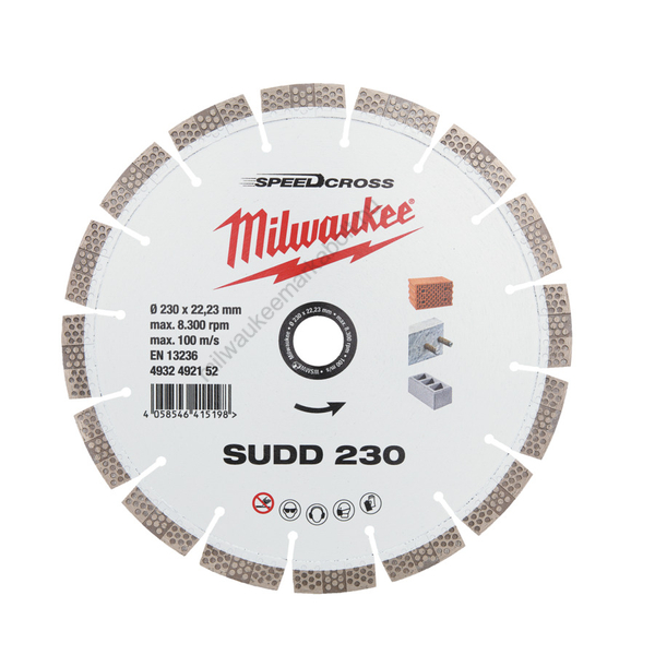 Milwaukee gyémánt vágótárcsa SUDD 230 mm | 4932492152