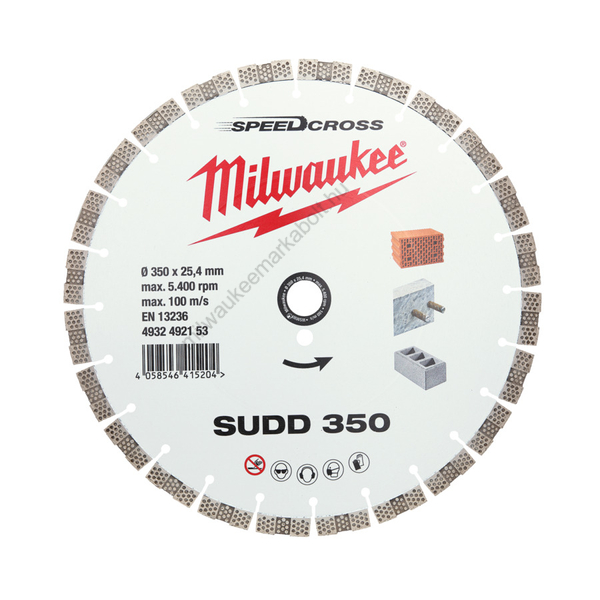 Milwaukee gyémánt vágótárcsa SUDD 350 mm | 4932492153