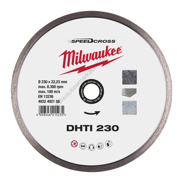 Milwaukee gyémánt vágótárcsa DHTi 230 mm | 4932492156