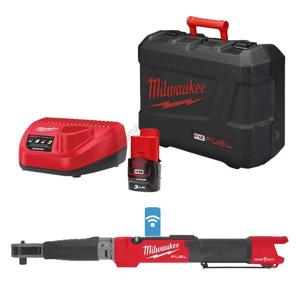 Milwaukee M12 FUEL ONE-KEY ½″ digitális nyomatékkulcs, töltővel, 1×3.0 Ah akkuval | M12 ONEFTR12-301C (4933464969)