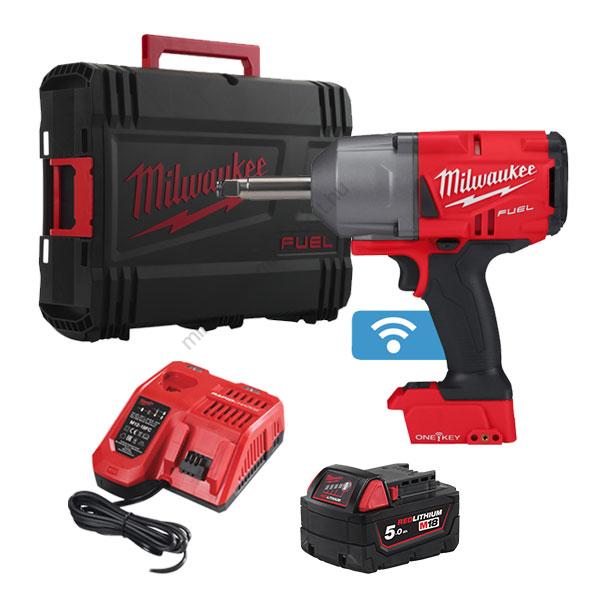Milwaukee M18 fuel OneKey 1/2" nagy nyomatékú ütvecsavarozó biztosítógyűrűvel, töltővel, 1×5.0 Ah akkuval | M18 ONEFHIWF12E-501X (4933478405)