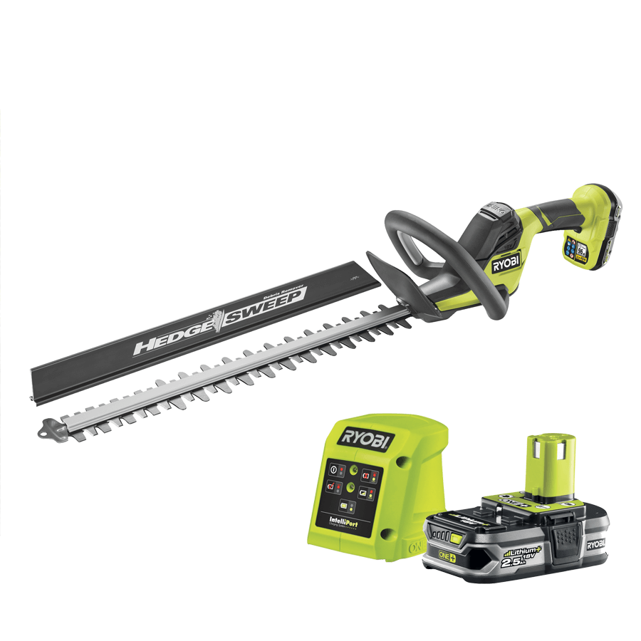 Ryobi 18V LINEA kialakítású sövénynyíró 50 cm késsel,1x2.5 Ah akkuval | RY18HT50A-125 (5133005498)